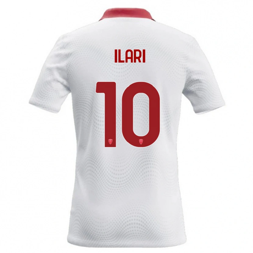 Danxen Femme Maillot Mario Ilari #10 Blanc Rouge Tenues Extérieur 2026/27 T-Shirt