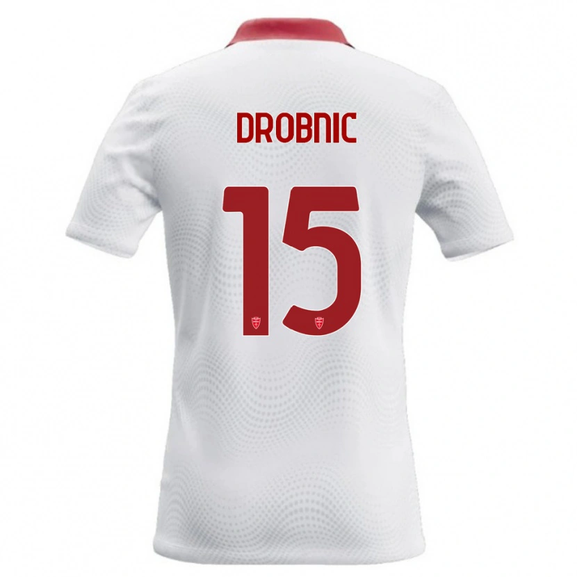 Danxen Femme Maillot Matic Drobnic #15 Blanc Rouge Tenues Extérieur 2026/27 T-Shirt