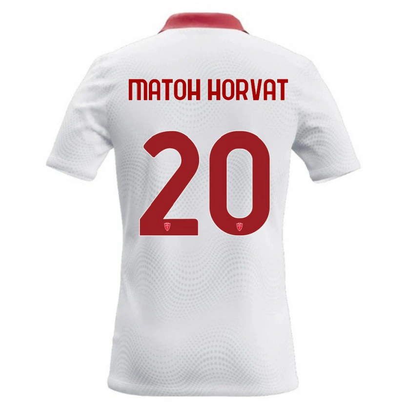 Danxen Femme Maillot Liam Matoh Horvat #20 Blanc Rouge Tenues Extérieur 2026/27 T-Shirt