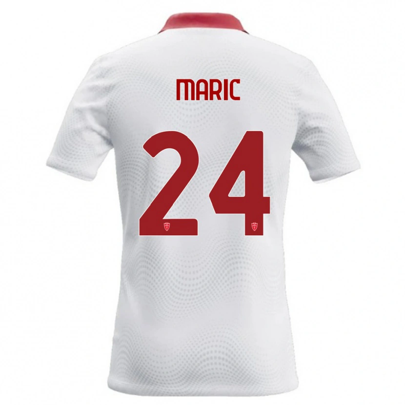Danxen Femme Maillot Mirko Maric #24 Blanc Rouge Tenues Extérieur 2026/27 T-Shirt