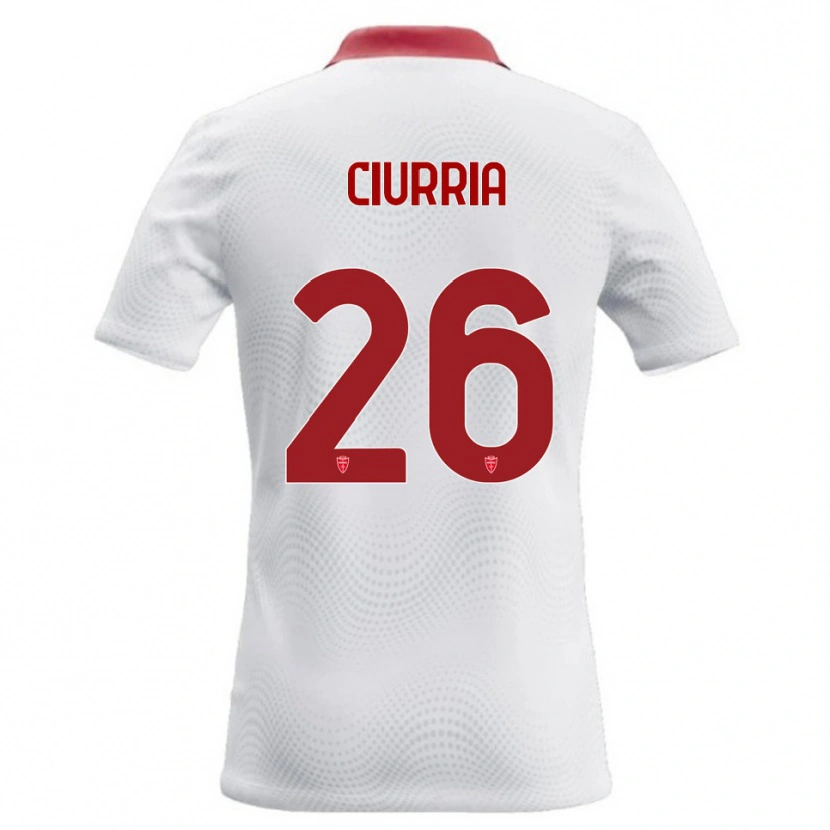 Danxen Femme Maillot Patrick Ciurria #26 Blanc Rouge Tenues Extérieur 2026/27 T-Shirt