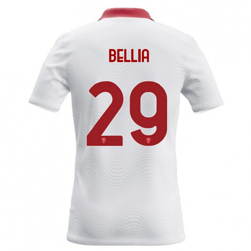 Danxen Femme Maillot Edoardo Bellia #29 Blanc Rouge Tenues Extérieur 2026/27 T-Shirt
