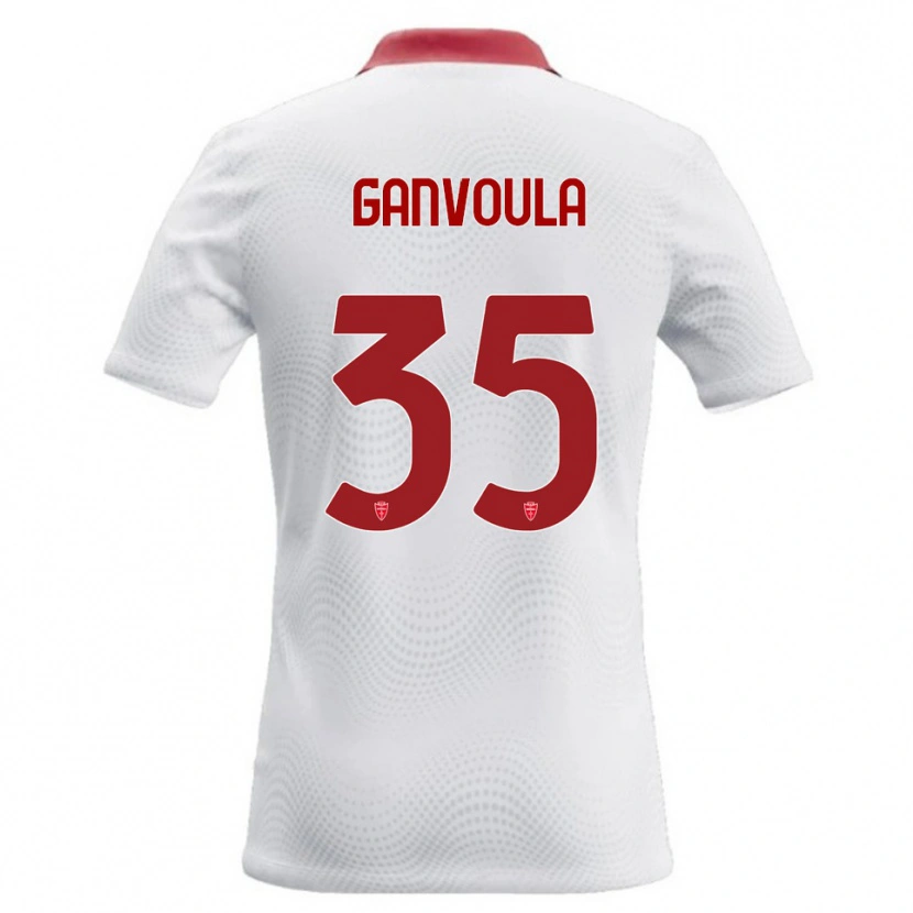 Danxen Femme Maillot Silvere Ganvoula #35 Blanc Rouge Tenues Extérieur 2026/27 T-Shirt