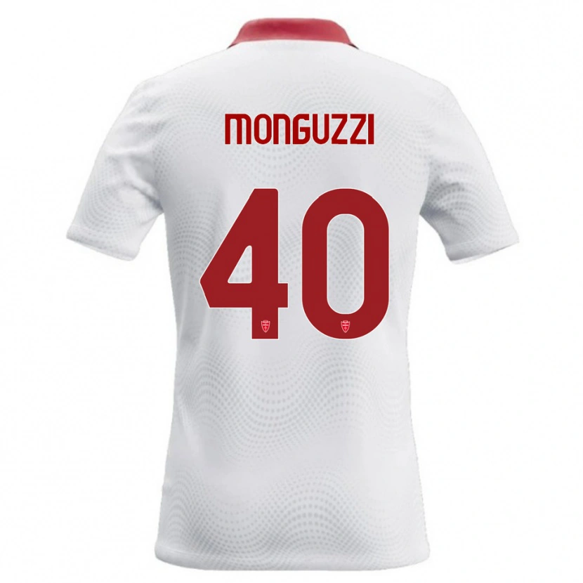 Danxen Femme Maillot Filippo Monguzzi #40 Blanc Rouge Tenues Extérieur 2026/27 T-Shirt