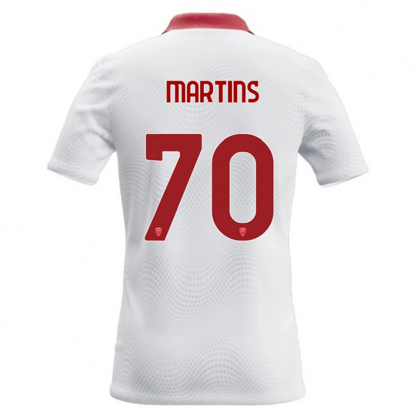 Danxen Femme Maillot Kevin Martins #70 Blanc Rouge Tenues Extérieur 2026/27 T-Shirt