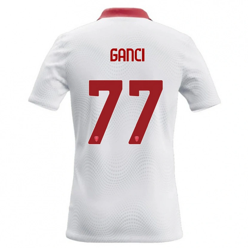 Danxen Femme Maillot Daniele Ganci #77 Blanc Rouge Tenues Extérieur 2026/27 T-Shirt