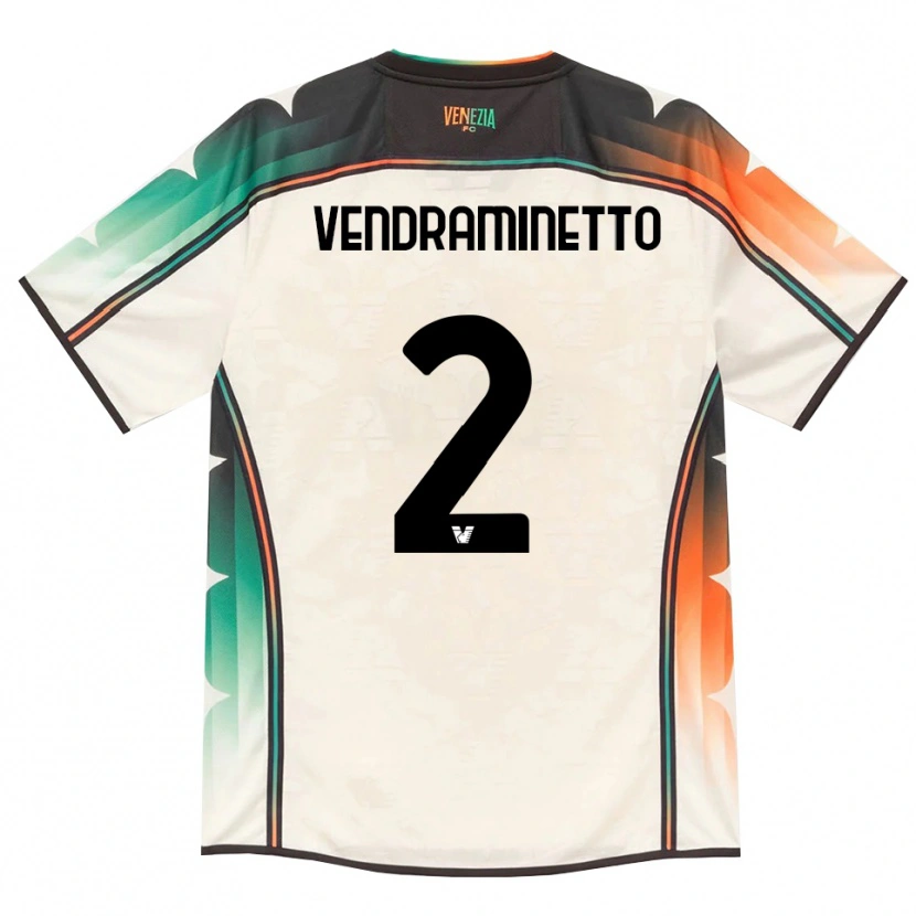 Danxen Femme Maillot Andrea Vendraminetto #2 Vieux Dentelle Orange Vert Tenues Extérieur 2026/27 T-Shirt