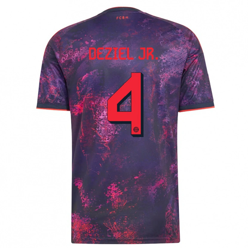 Danxen Femme Maillot Robert Deziel Jr. #4 Rouge Violet Troisieme 2026/27 T-Shirt