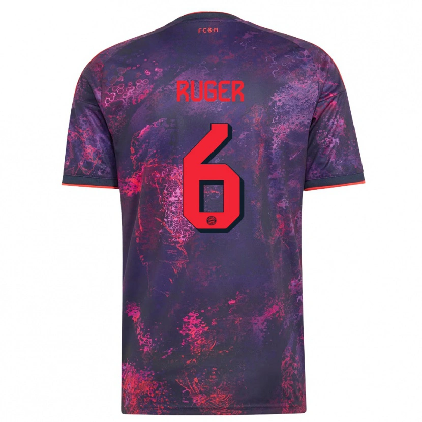 Danxen Femme Maillot Kurt Ruger #6 Rouge Violet Troisieme 2026/27 T-Shirt