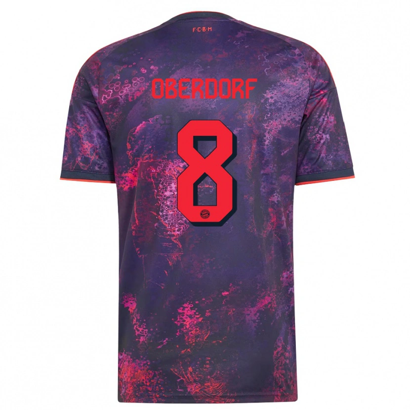 Danxen Femme Maillot Lena Oberdorf #8 Rouge Violet Troisieme 2026/27 T-Shirt
