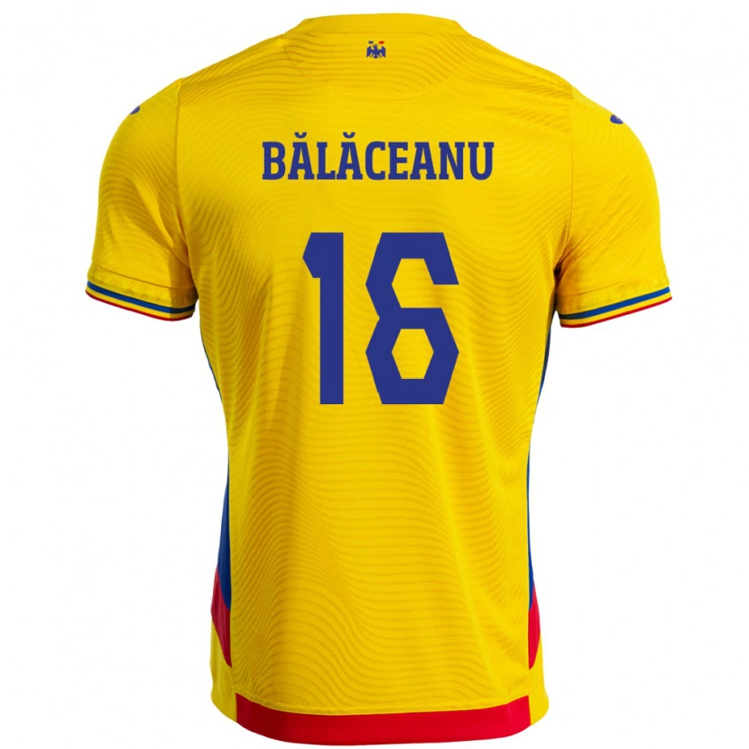 Danxen Enfant Maillot Roumanie Ioana Bălăceanu #16 Jaune Tenues Domicile 24-26 T-Shirt