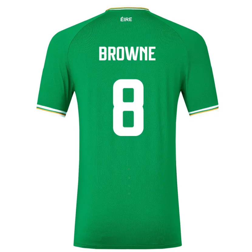 Danxen Enfant Maillot Irlande Alan Browne #8 Vert Tenues Domicile 24-26 T-Shirt