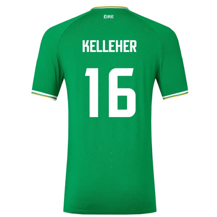 Danxen Enfant Maillot Irlande Caoimhín Kelleher #16 Vert Tenues Domicile 24-26 T-Shirt