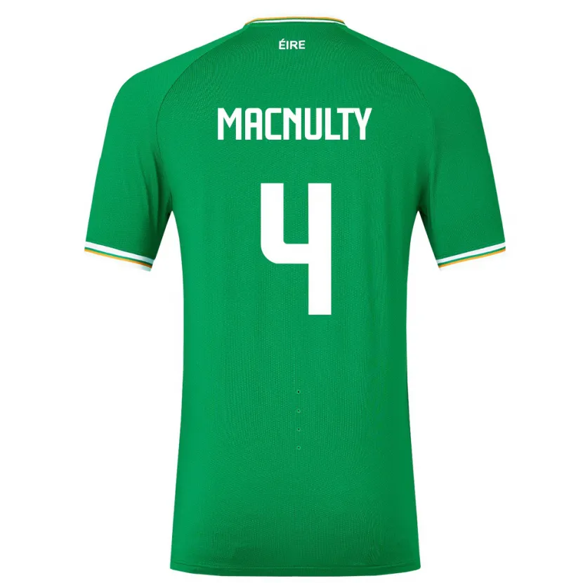 Danxen Enfant Maillot Irlande Anselmo García Macnulty #4 Vert Tenues Domicile 24-26 T-Shirt