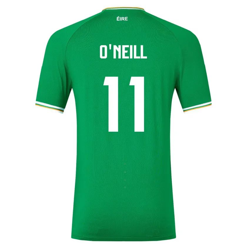 Danxen Enfant Maillot Irlande Ollie O'neill #11 Vert Tenues Domicile 24-26 T-Shirt