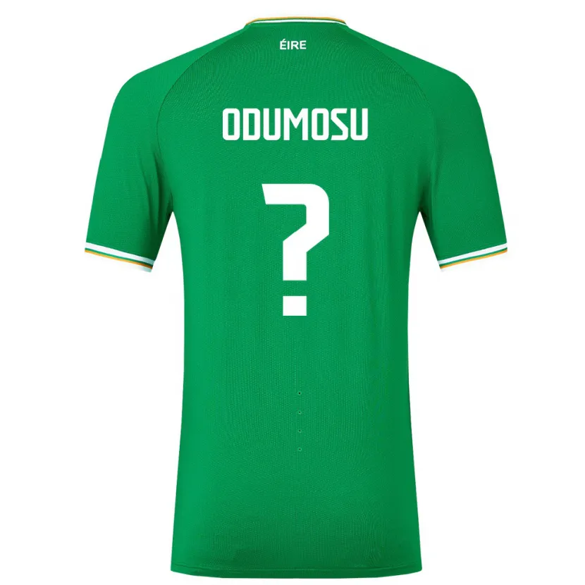 Danxen Enfant Maillot Irlande David Odumosu #0 Vert Tenues Domicile 24-26 T-Shirt