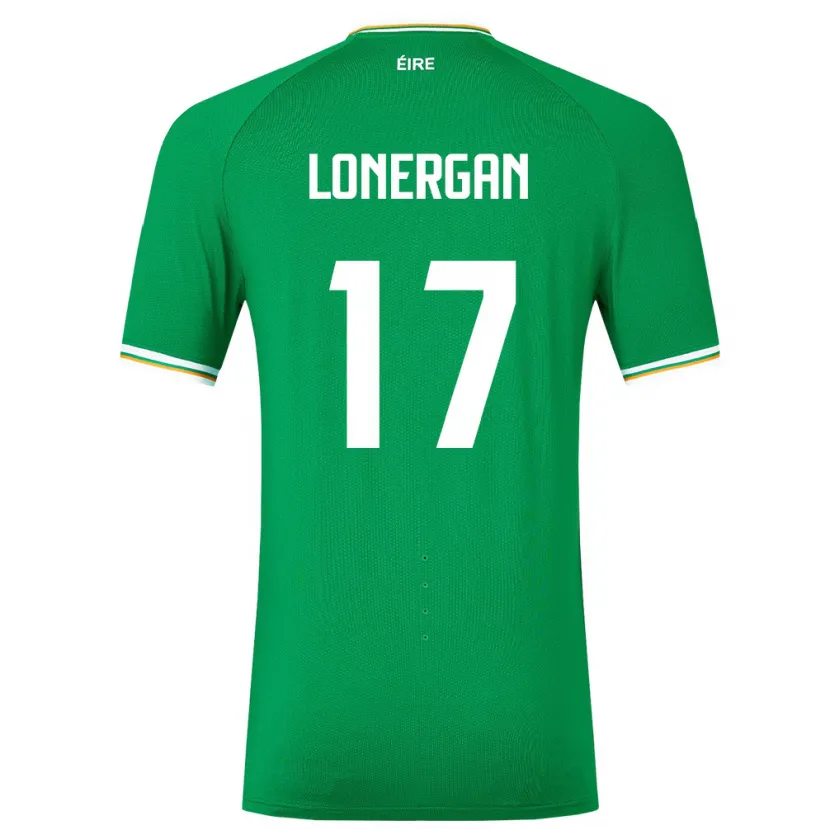 Danxen Enfant Maillot Irlande Tom Lonergan #17 Vert Tenues Domicile 24-26 T-Shirt