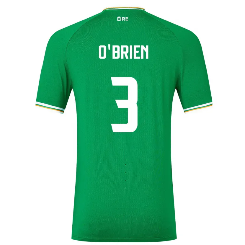 Danxen Enfant Maillot Irlande Luke O'brien #3 Vert Tenues Domicile 24-26 T-Shirt