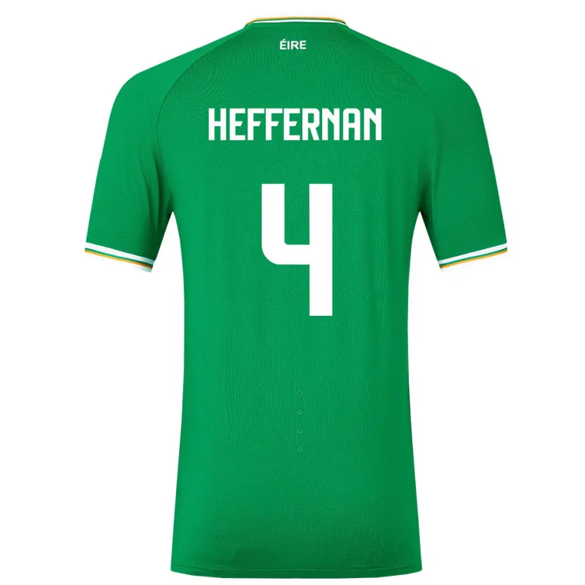 Danxen Enfant Maillot Irlande Cathal Heffernan #4 Vert Tenues Domicile 24-26 T-Shirt