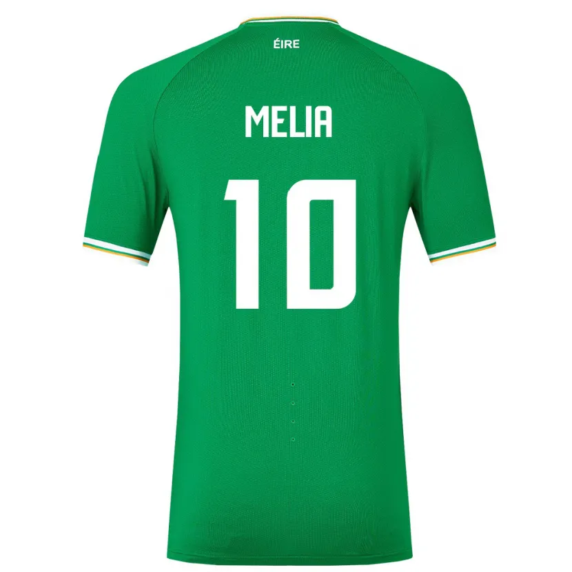 Danxen Enfant Maillot Irlande Mason Melia #10 Vert Tenues Domicile 24-26 T-Shirt