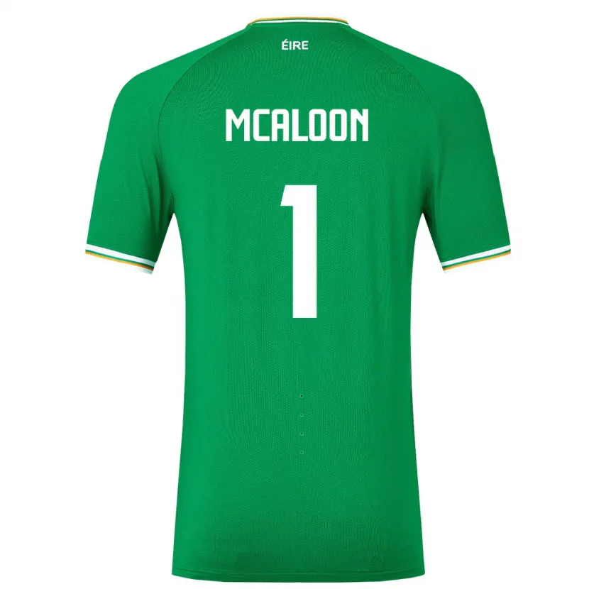 Danxen Enfant Maillot Irlande Naoisha Mcaloon #1 Vert Tenues Domicile 24-26 T-Shirt