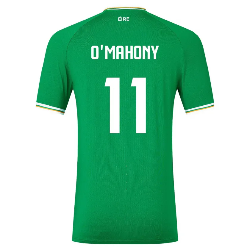 Danxen Enfant Maillot Irlande Éabha O'mahony #11 Vert Tenues Domicile 24-26 T-Shirt