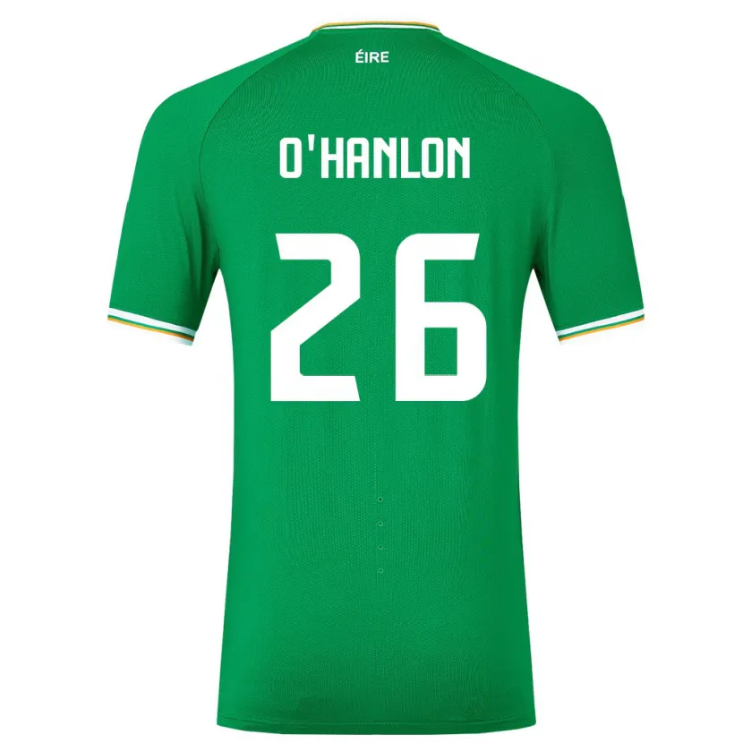 Danxen Enfant Maillot Irlande Tara O'hanlon #26 Vert Tenues Domicile 24-26 T-Shirt