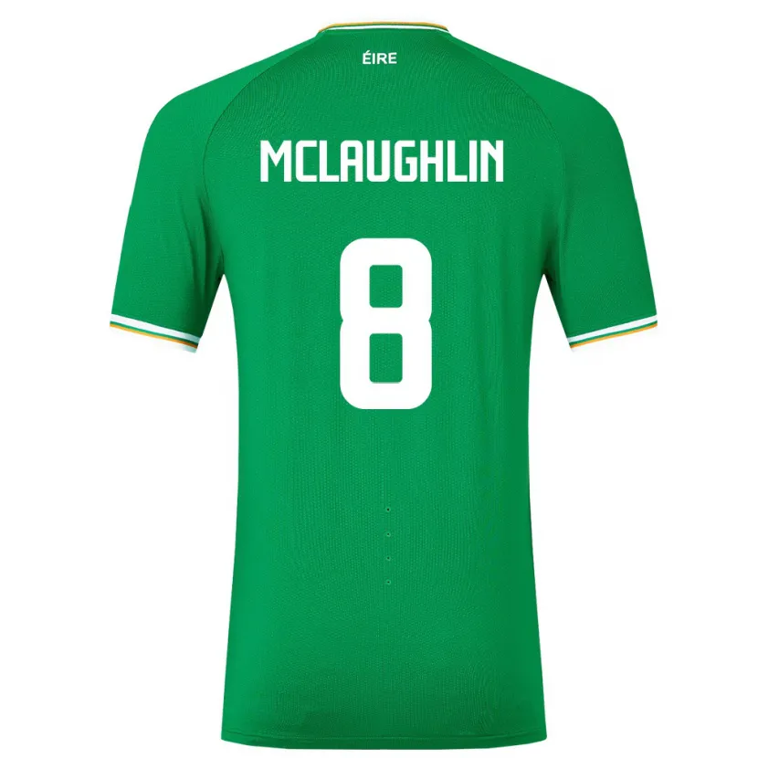 Danxen Enfant Maillot Irlande Roma Mclaughlin #8 Vert Tenues Domicile 24-26 T-Shirt