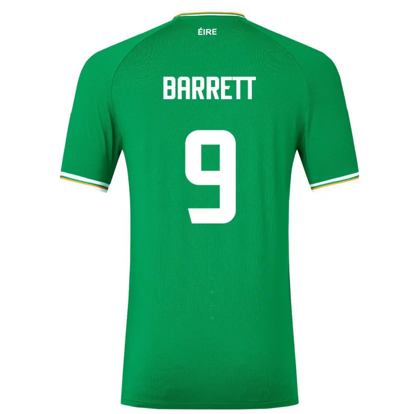Danxen Enfant Maillot Irlande Amber Barrett #9 Vert Tenues Domicile 24-26 T-Shirt