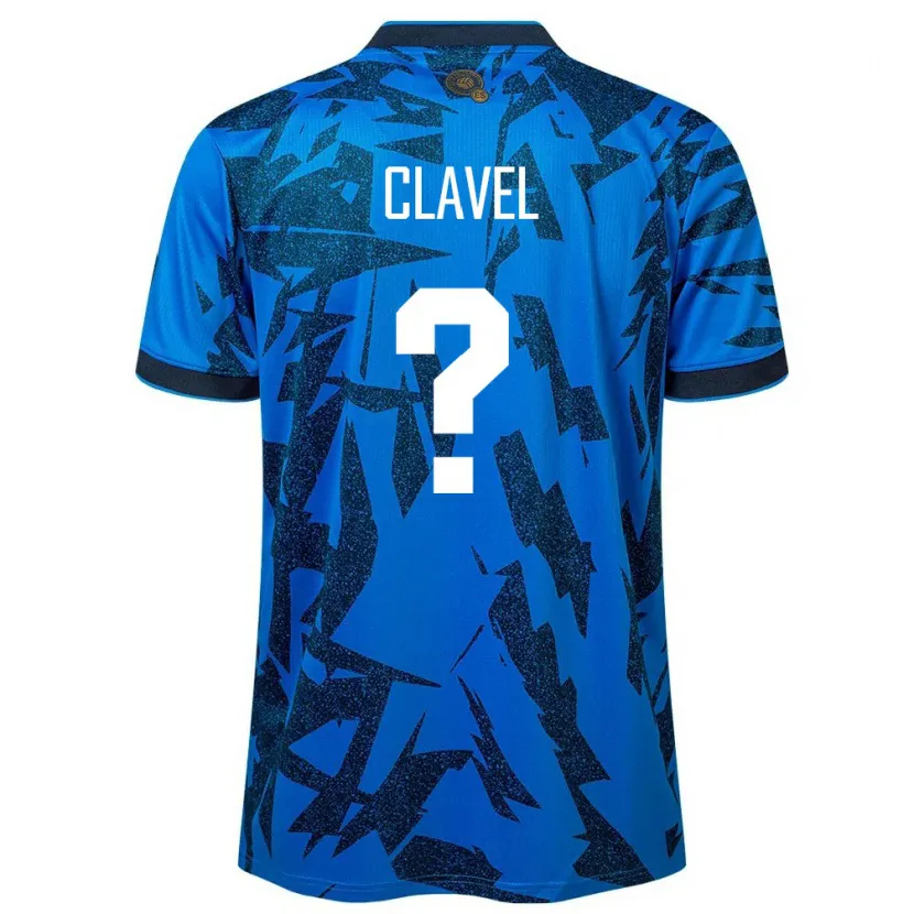Danxen Enfant Maillot Salvador Rudy Clavel #0 Bleu Tenues Domicile 24-26 T-Shirt