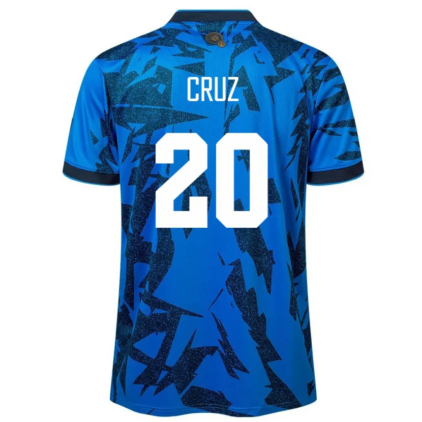 Danxen Enfant Maillot Salvador Jorge Cruz #20 Bleu Tenues Domicile 24-26 T-Shirt