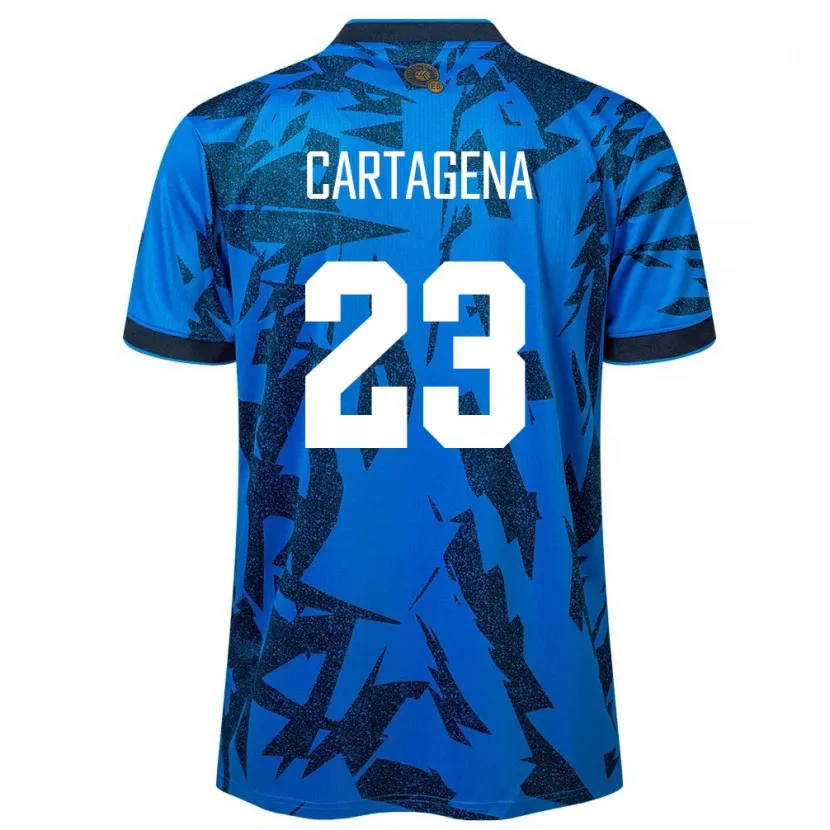 Danxen Enfant Maillot Salvador Melvin Cartagena #23 Bleu Tenues Domicile 24-26 T-Shirt