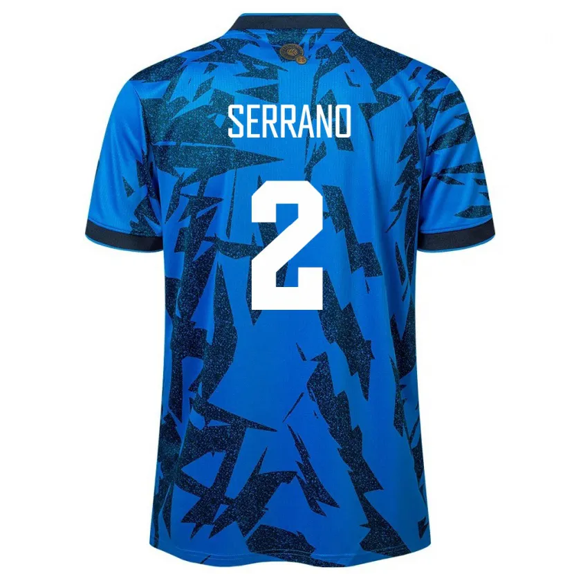 Danxen Enfant Maillot Salvador Alejandro Serrano #2 Bleu Tenues Domicile 24-26 T-Shirt