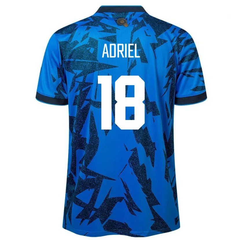 Danxen Enfant Maillot Salvador Adriel Martínez #18 Bleu Tenues Domicile 24-26 T-Shirt
