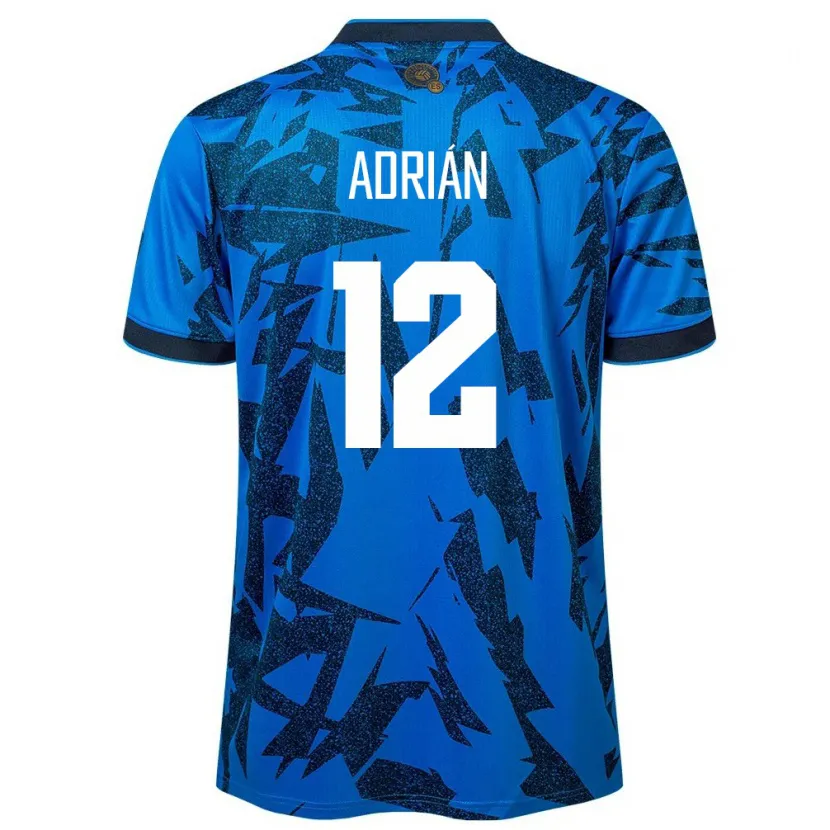 Danxen Enfant Maillot Salvador Adrián Aguilar #12 Bleu Tenues Domicile 24-26 T-Shirt