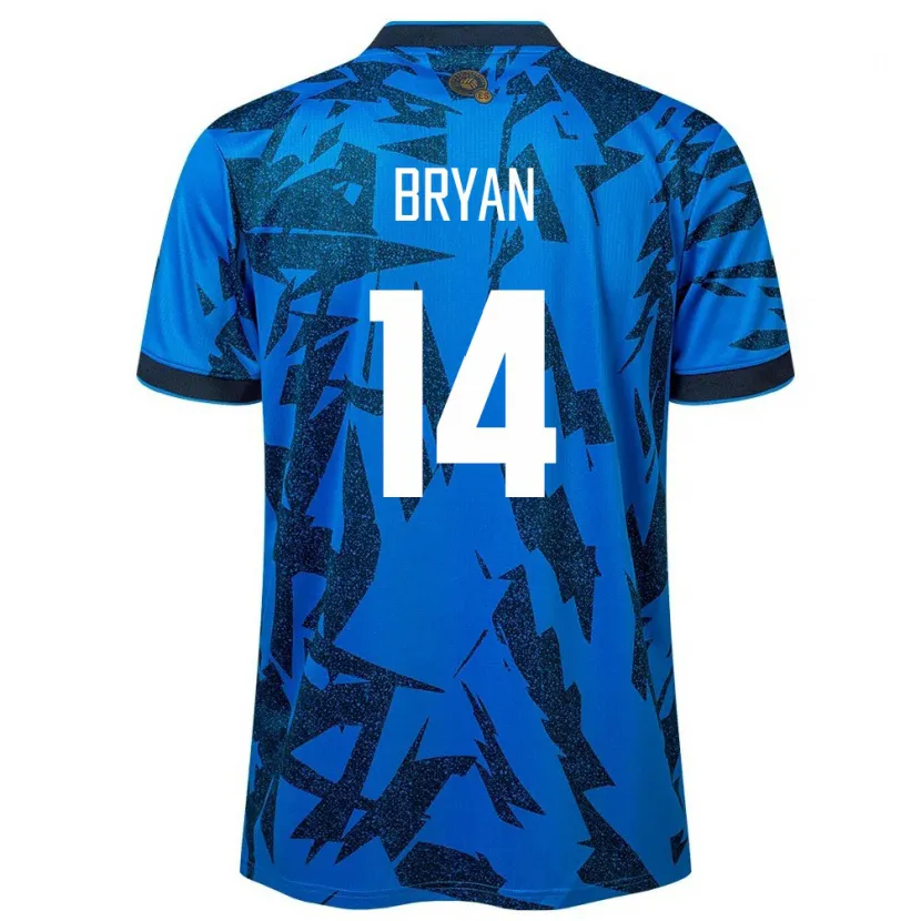 Danxen Enfant Maillot Salvador Bryan Vásquez #14 Bleu Tenues Domicile 24-26 T-Shirt
