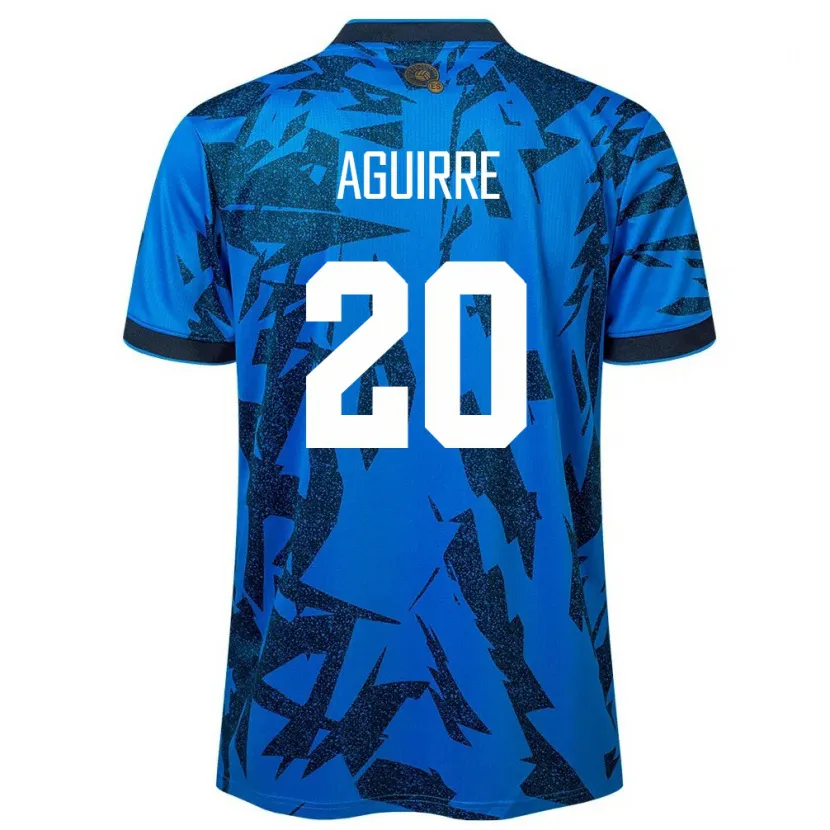 Danxen Enfant Maillot Salvador Jonathan Aguirre #20 Bleu Tenues Domicile 24-26 T-Shirt