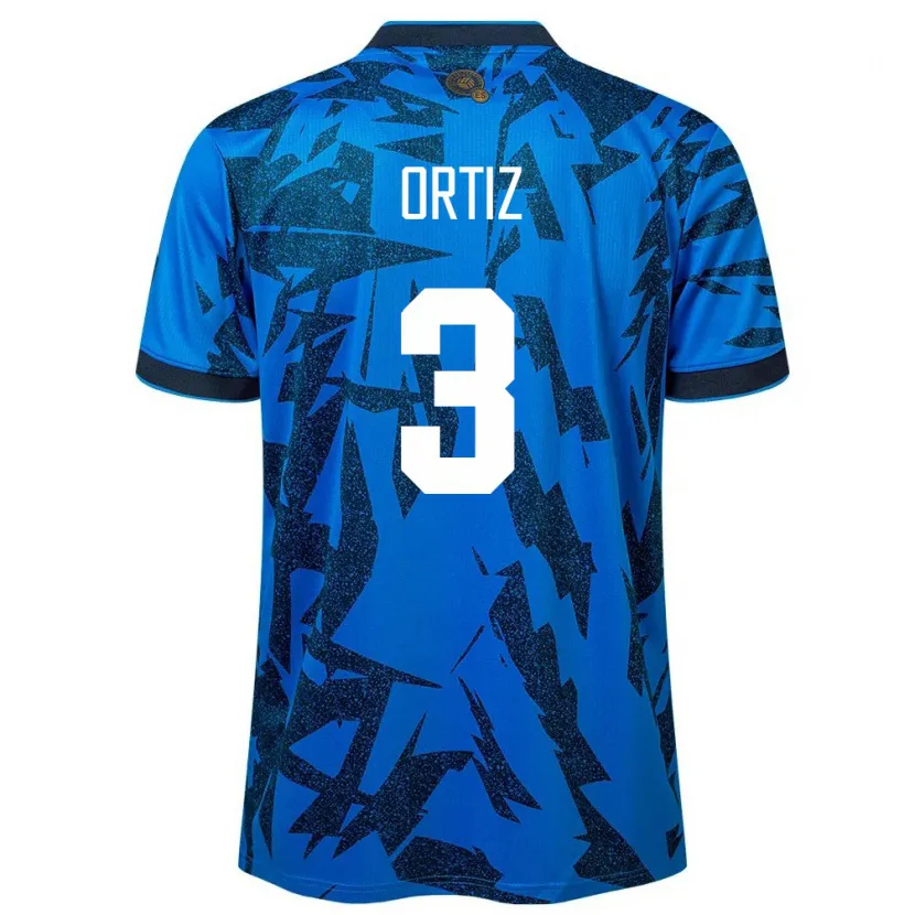 Danxen Enfant Maillot Salvador Priscila Ortiz #3 Bleu Tenues Domicile 24-26 T-Shirt