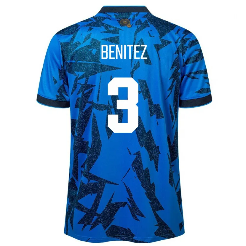 Danxen Enfant Maillot Salvador Carolina Benitez #3 Bleu Tenues Domicile 24-26 T-Shirt