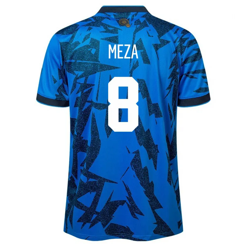 Danxen Enfant Maillot Salvador Victoria Meza #8 Bleu Tenues Domicile 24-26 T-Shirt