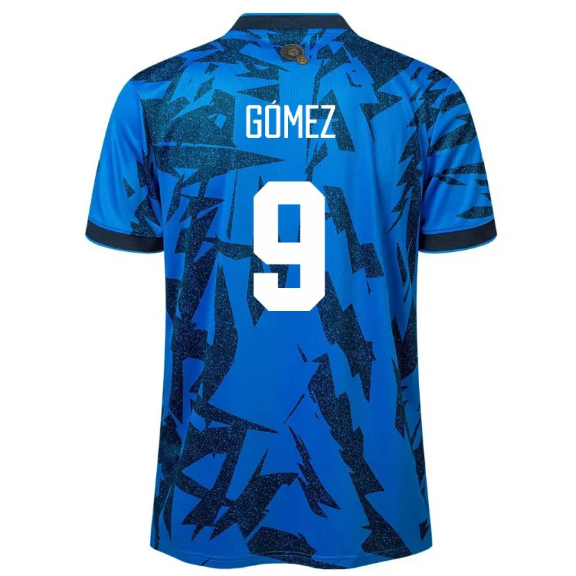 Danxen Enfant Maillot Salvador Samaria Gómez #9 Bleu Tenues Domicile 24-26 T-Shirt