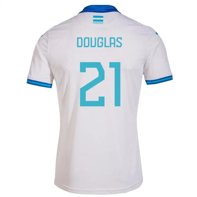 Danxen Enfant Maillot Honduras Douglas Martínez #21 Blanc Tenues Domicile 24-26 T-Shirt