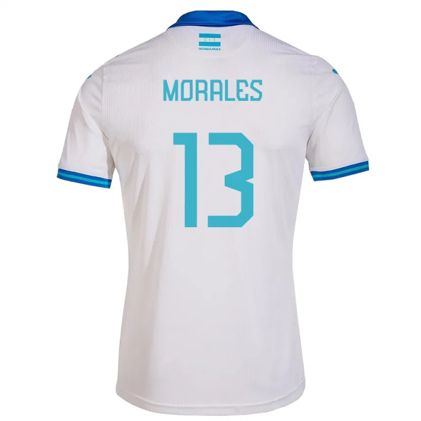 Danxen Enfant Maillot Honduras Maikol Morales #13 Blanc Tenues Domicile 24-26 T-Shirt