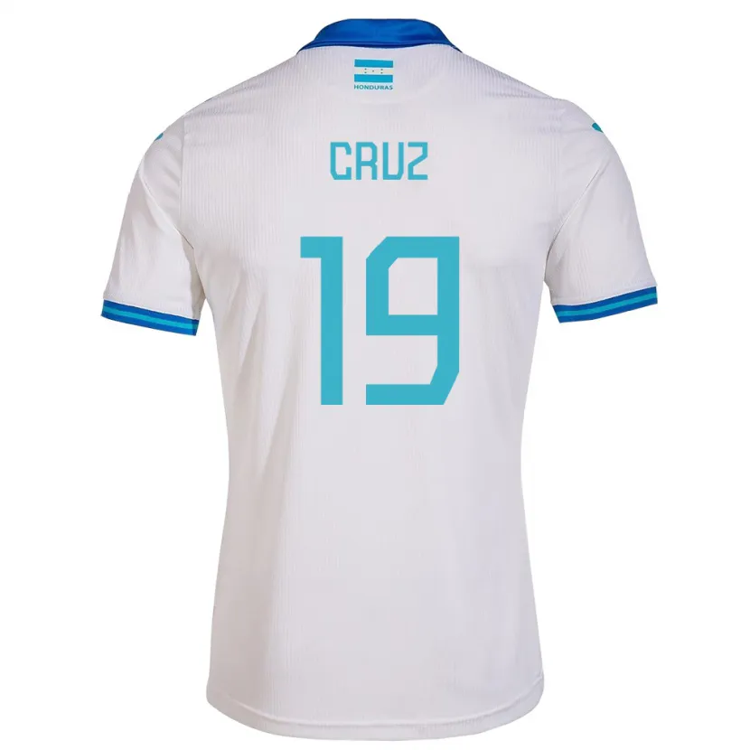 Danxen Enfant Maillot Honduras Russel Cruz #19 Blanc Tenues Domicile 24-26 T-Shirt