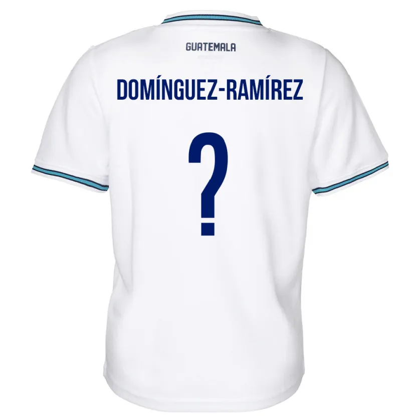 Danxen Enfant Maillot Guatemala Marco Domínguez-Ramírez #0 Blanc Tenues Domicile 24-26 T-Shirt