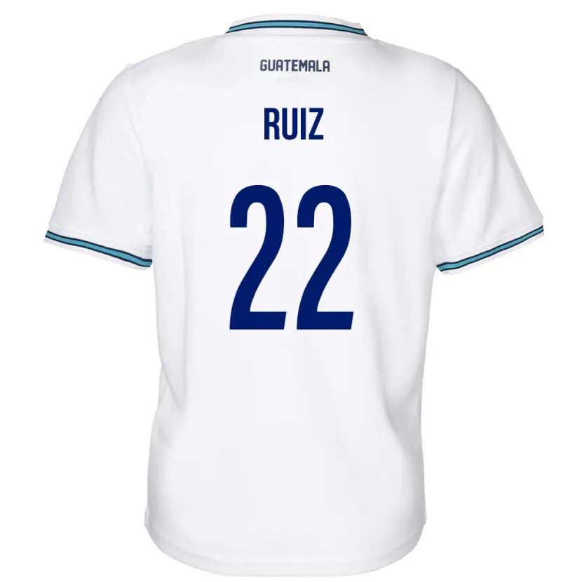 Danxen Enfant Maillot Guatemala Kevin Ruiz #22 Blanc Tenues Domicile 24-26 T-Shirt