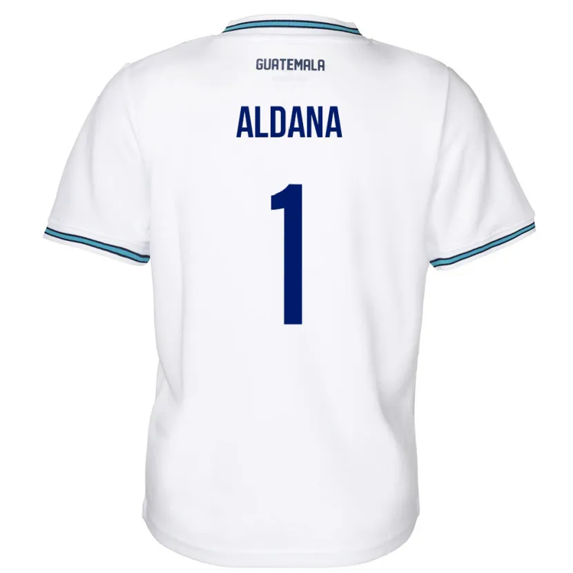 Danxen Enfant Maillot Guatemala David Aldana #1 Blanc Tenues Domicile 24-26 T-Shirt