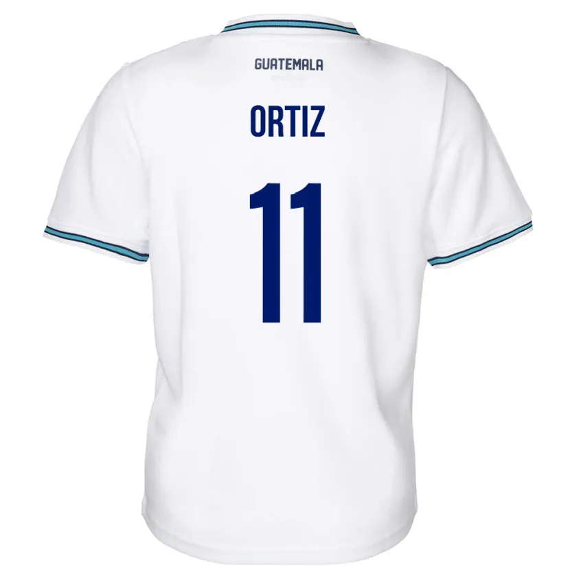 Danxen Enfant Maillot Guatemala Andersson Ortiz #11 Blanc Tenues Domicile 24-26 T-Shirt