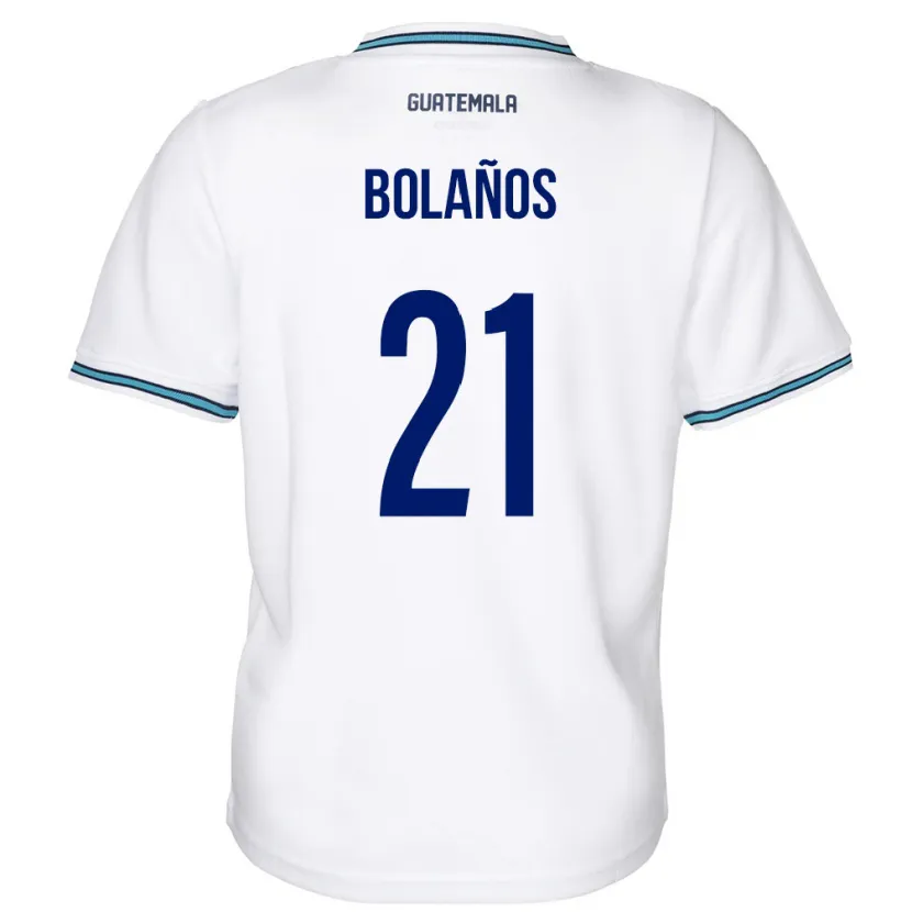 Danxen Enfant Maillot Guatemala Diego Bolaños #21 Blanc Tenues Domicile 24-26 T-Shirt