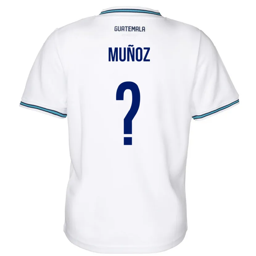 Danxen Enfant Maillot Guatemala Rudy Muñoz #0 Blanc Tenues Domicile 24-26 T-Shirt